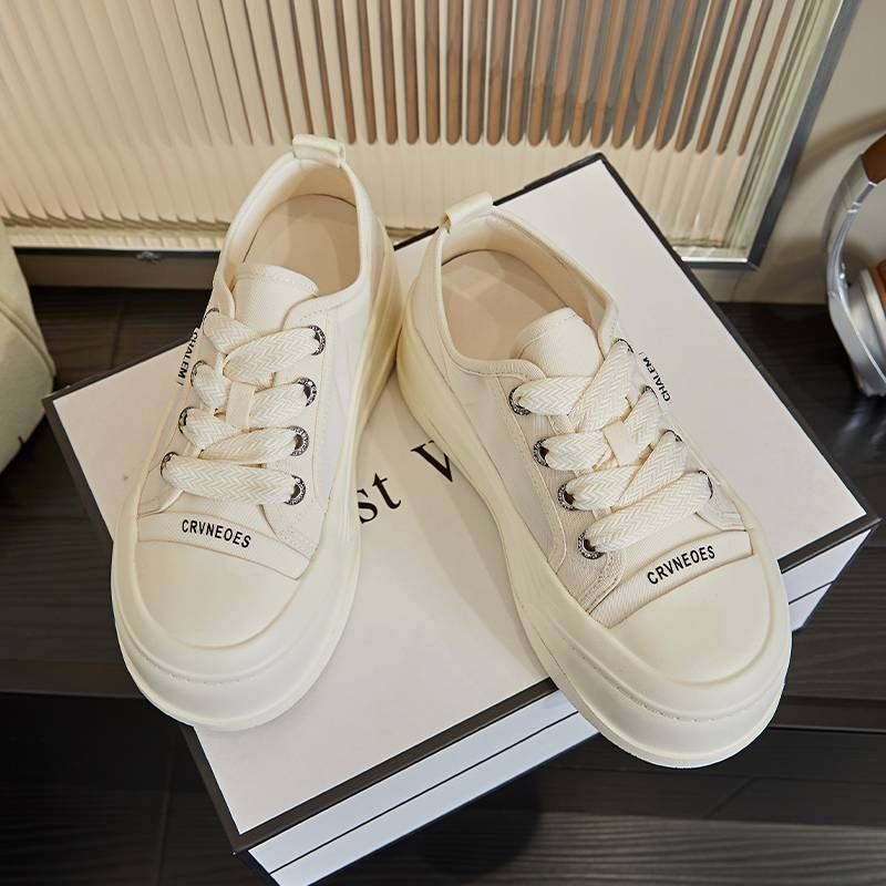 MingLiu Foam White 2025 Summer New Thick Sole Height Increasing Breathable Casual Single For Women And Children, Trendy_voghion.com