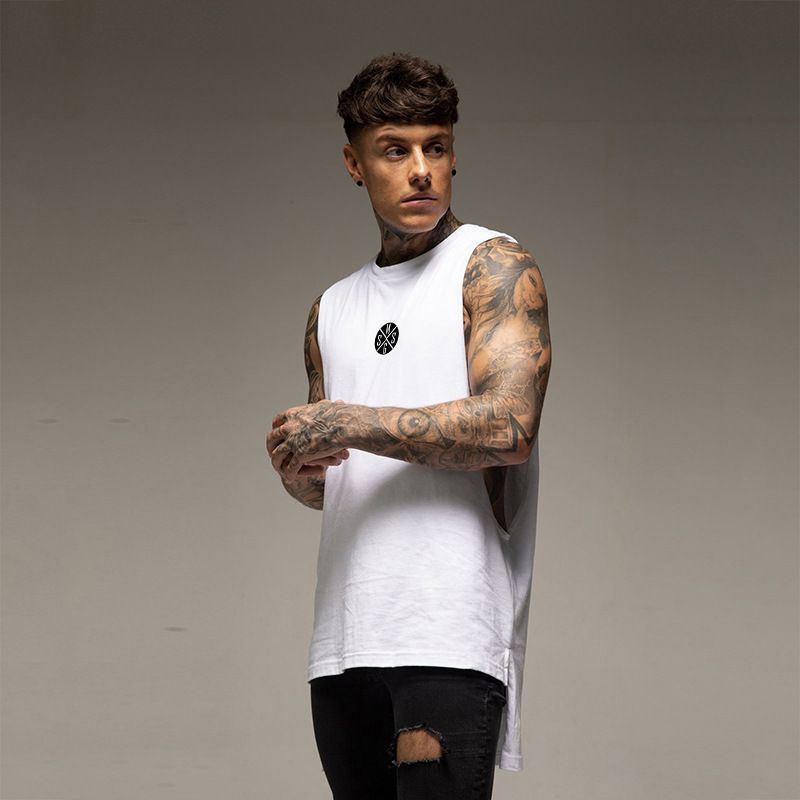 Mucle T-shirt senza maniche da uomo Mucle Looe Sport Running American Baketball Girocollo Fahion Brand Training_voghion.com