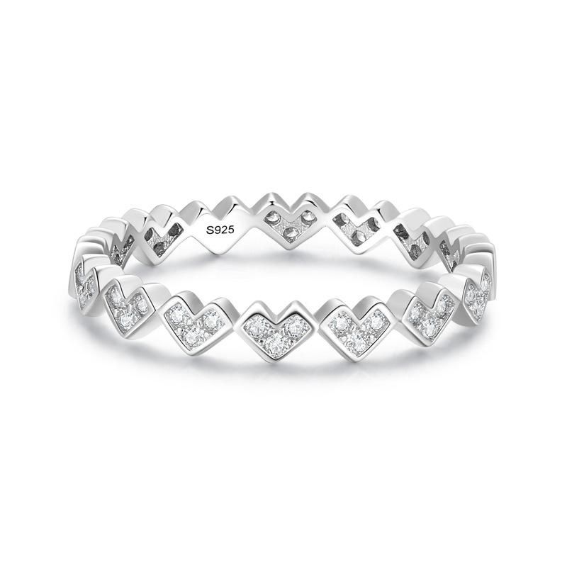 Tancise Anello in argento con zirconi classici Gioielli da donna Promessa di nozze Regalo per feste_voghion.com