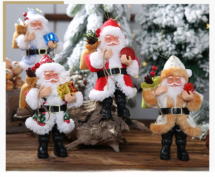 Haube Neue Weihnachtsdekorationen Harz Weihnachtsmann Ornamente Stehende Haltung Kleine Puppe Ornamente Puppenanhänger_voghion.com
