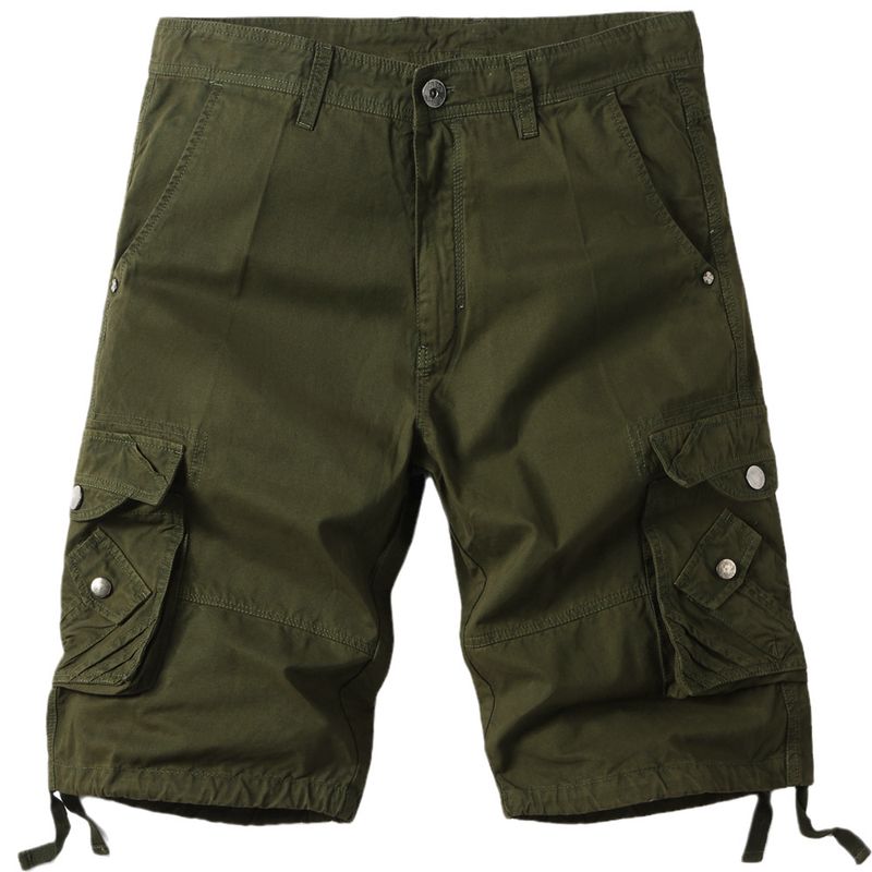 2025 New Men's Casual Shorts, Multi Pocket Work Mid Length Pants, Trendy Oversized Pants_voghion.com