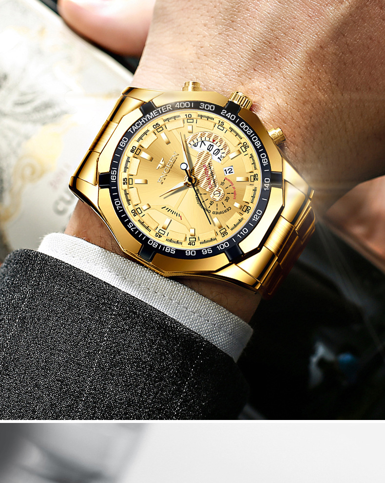 2023. gada jauns, karsti pārdots Fenzun rokas pulkstenis, ūdensizturīgs daudzfunkcionāls pulkstenis, liels ciparnīcas pulkstenis, liels jauns kalendāra kvarca vīriešu pulkstenis_voghion.com