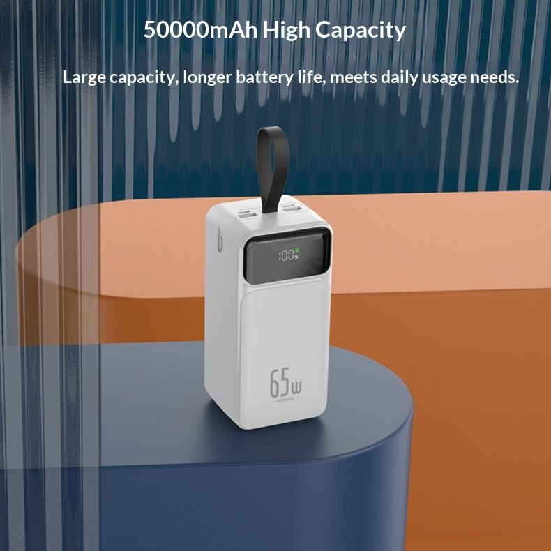 50704555550<=3 Power Bank per laptop da 65 W con ricarica rapida ad alta potenza, 50000 mAh, caricabatterie portatile ad altissima capacità, 30000 mAh_voghion.com