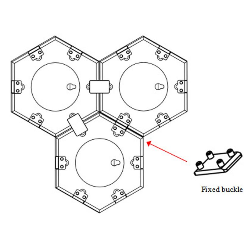 WIFI RGB Quantum Hexagon Night Light 5V USB DIY Game LED Wall Lamp For Home Decoration Atmosphere Lamps_voghion.com