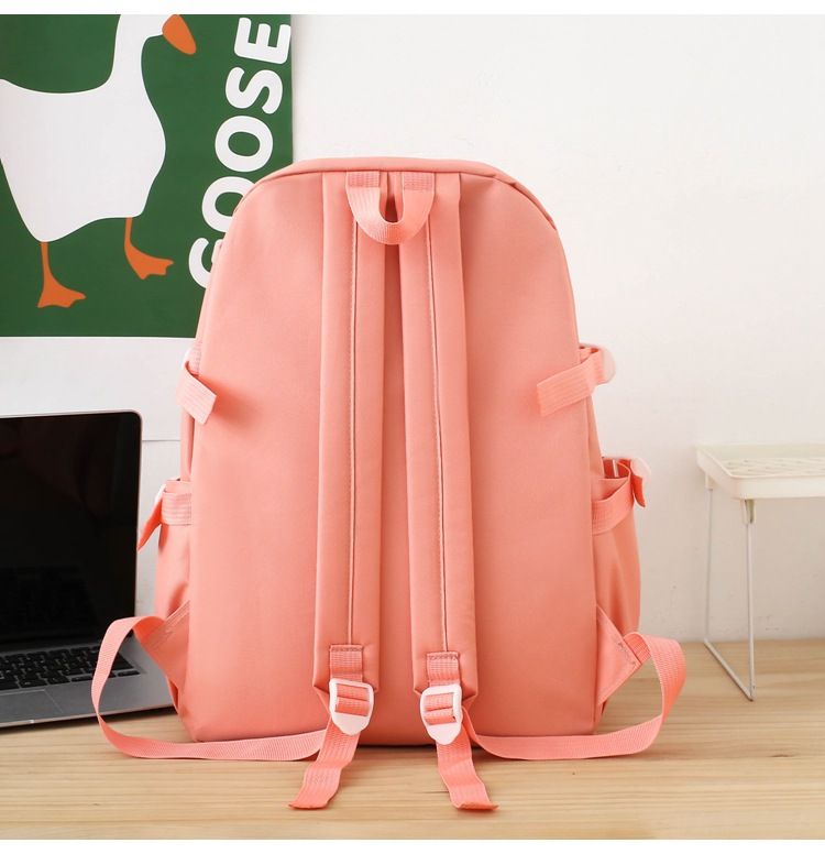 Borse da donna Zaino scolastico da cinque pezzi per ragazze, versione in stile foresta, per studenti delle scuole medie, zaino in tessuto, zaino da scuola, nuovo zaino_voghion.com