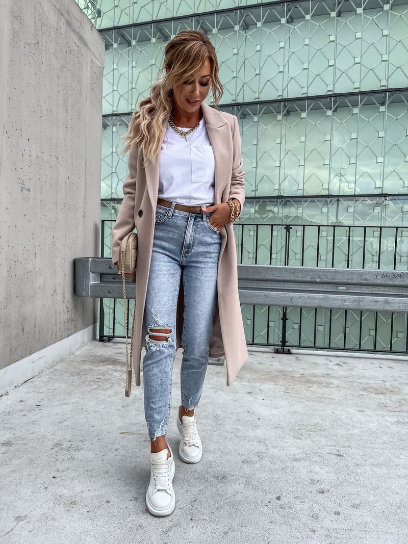 Autumn Winter Blends Coats Women Solid Color Long Suit Collar Windbreak Woolen Coat Jackets Straight Causal Streetwear Overcoat_voghion.com