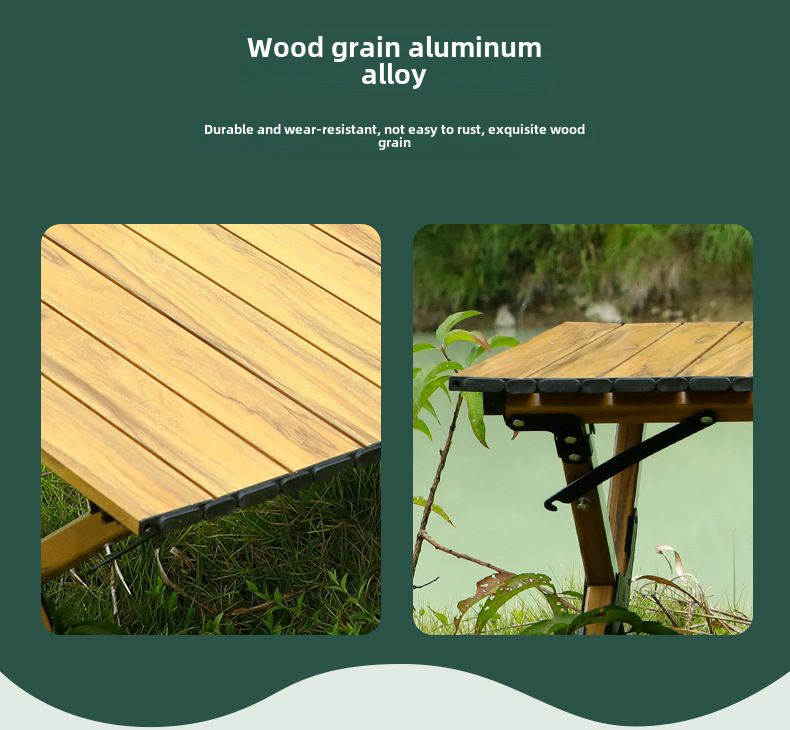 Outdoor Camping Folding Table Stall Portable Aluminum Alloy Egg Roll Table Camping BBQ picnic table Aluminum Alloy Table_voghion.com