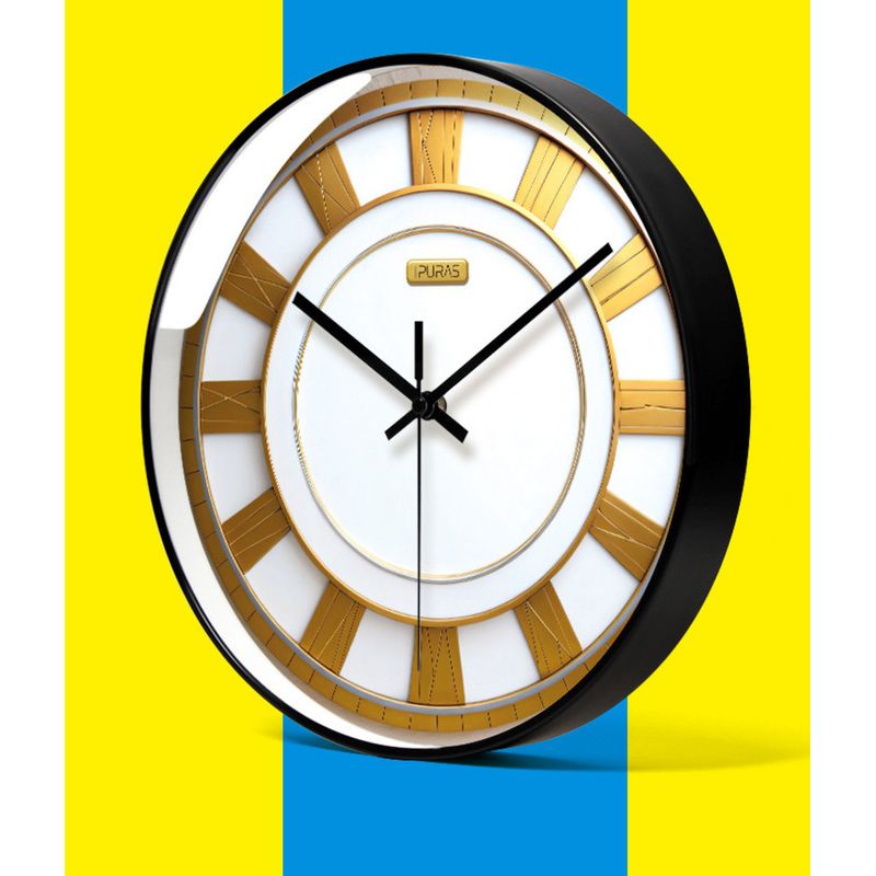 Yipula 7277 Modern Minimalist Fashion Creative Light Luxury Home Living Room Round Sweep Second Quartz Clock_voghion.com