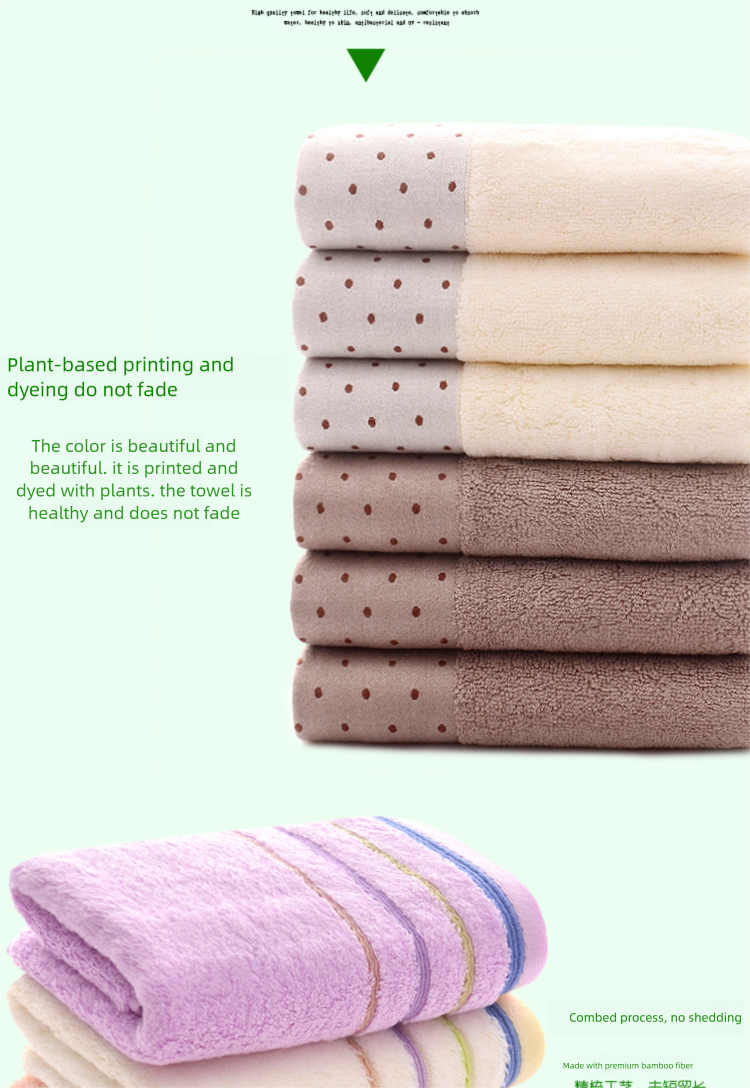 4 Towels For Washin And Bathin, Household Adult Bamboo Charcoal Fiber Face Towels, Soft, Thick, Absorbent,_voghion.com