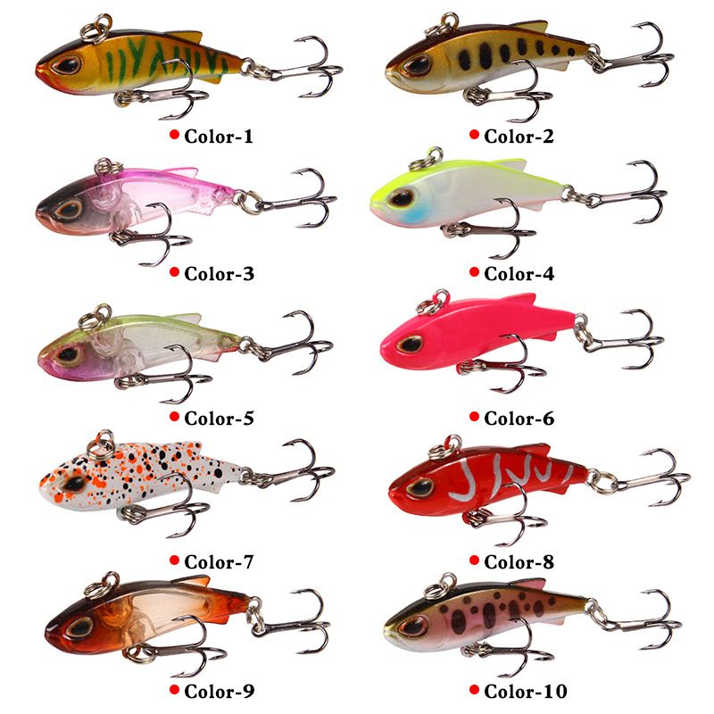 Nuovo 4,5 cm/4 g Micro oggetti da lancio a lunga distanza Luya Bait VIB Sinking And Shaking Vibration Simulation Hard Bait Attrezzatura da pesca_voghion.com