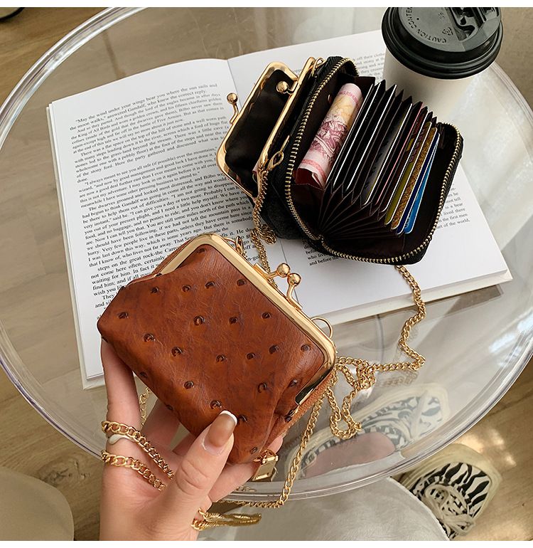 Torebka damska na jedno ramię, wzór strusia, mała torebka typu crossbody, tekstura popularna_voghion.com