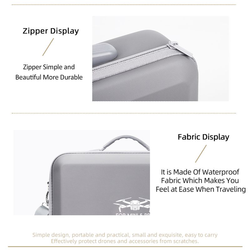 Shoulder Bag Large Capacity Portable PU Leather Storage Box For DJI Mini 5 Pro Drone RC 2/RC-N3 Remote Controller Kit_voghion.com