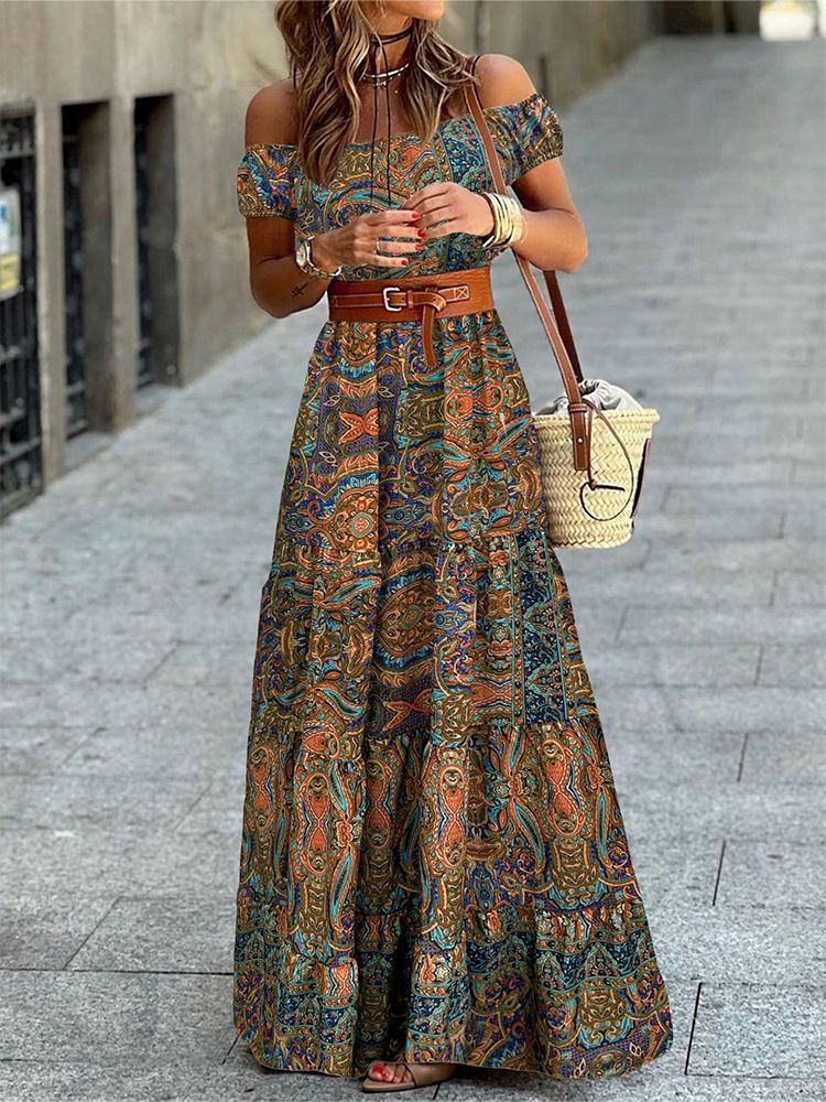 Conjunto cómodo de verano con estampado de terciopelo, de mezclilla, rojo y blanco, con lunares y rayas en las mangas y botones altos y cremallera._voghion.com