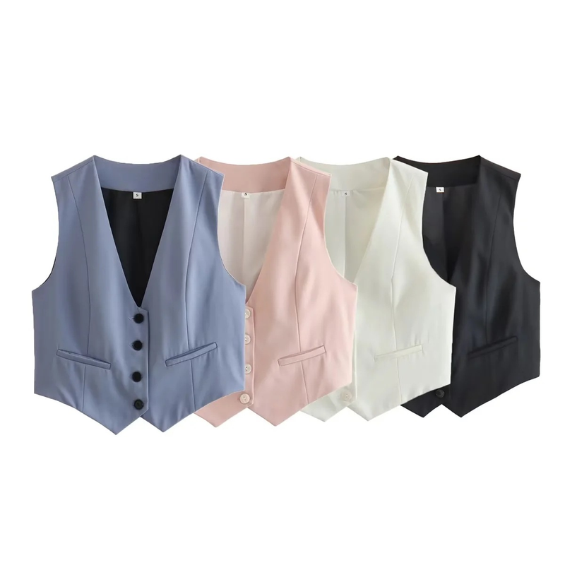 Dameskleding Zomer Casual Slim Vest Mouwloos Effen Kleur Dames Vest Top 8BS9531_voghion.com