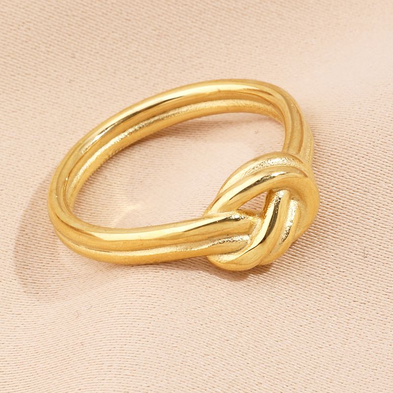 Joya de acero inoxidable, anillo de moda, personalizado, anudado, fundido en cruz, diseño, tacto y pulsera versátiles._voghion.com
