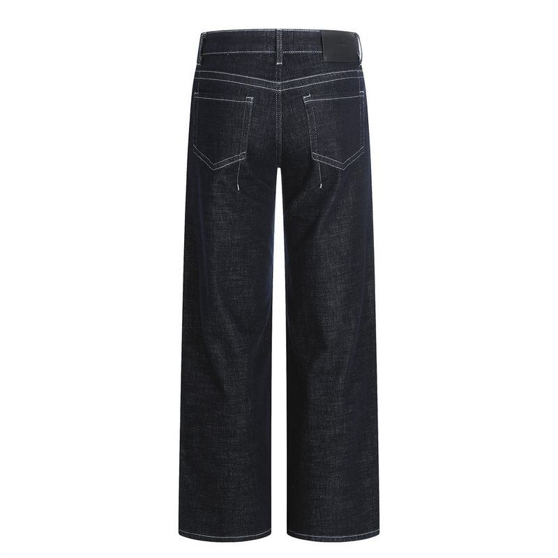 Jeans da uomo in denim grezzo Cleanfit di American High Street, versatili, larghi e casual, con tasche lunghe e dritte_voghion.com