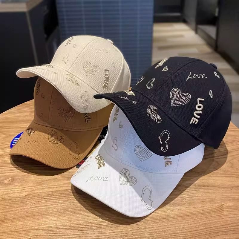 Embroidered Hard Top Duck Tongue Children's Spring Fashion Brand High Qualiy Versaile Baseball Love Couple Sunshade_voghion.com