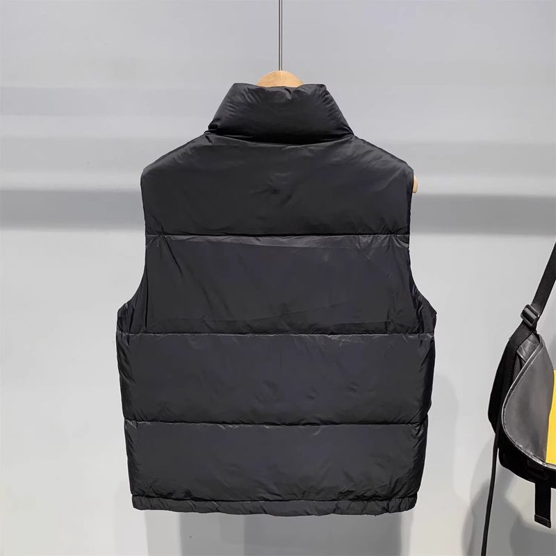 Stand Collar Trendy Winter Short Down For Men 2025 New Fashion Brand Solid Color Loose Versatile Casual Vest_voghion.com