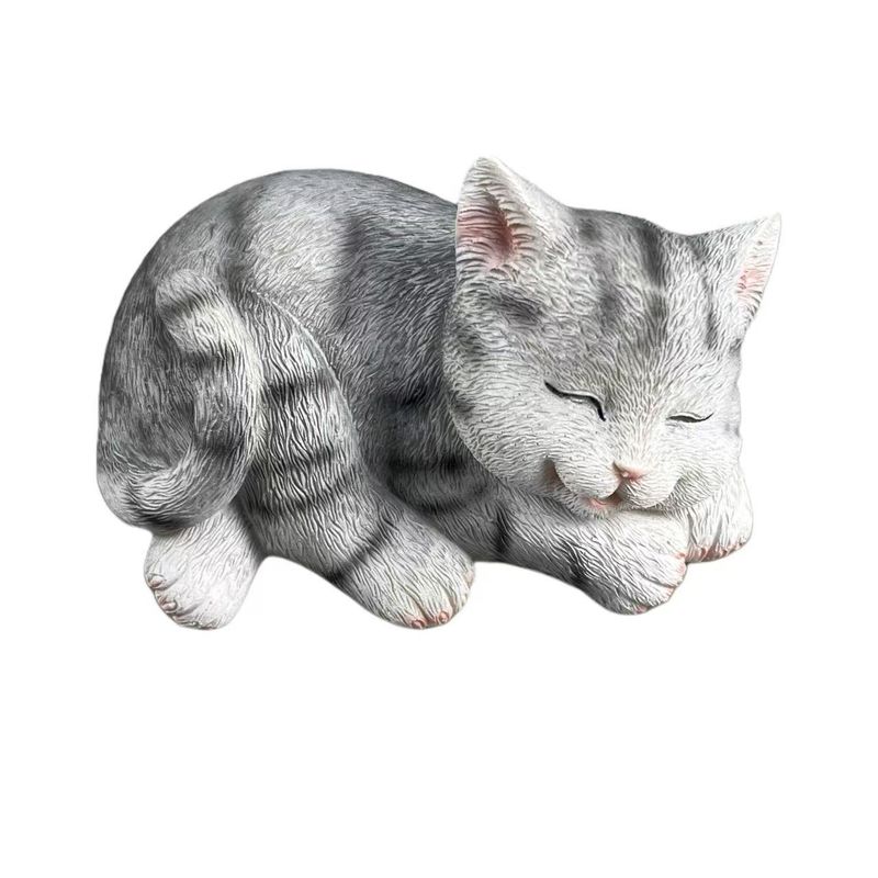 Uroczy symulacyjny prezent urodzinowy na biurko, żywiczna figurka kota do użytku domowego_voghion.com