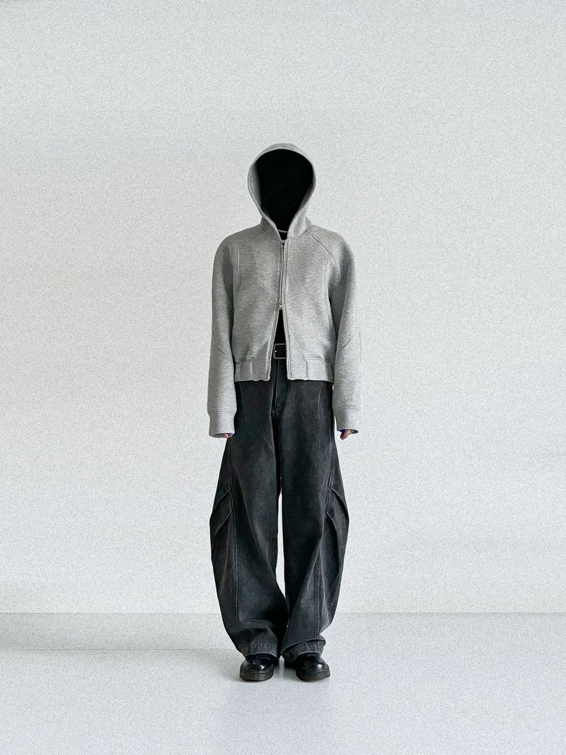 Felpa oversize con cappuccio da uomo - Pullover streetwear in cotone spesso con vestibilità squadrata e spalle cadenti_voghion.com