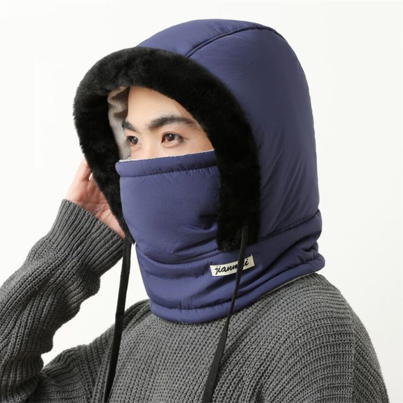 LazyZoom Fleece-Lined Thickened Windproof Snow With Scarf And Face Mask, Cold-Resistant Skiing Lei Feng Hat Women, Winter Cycling_voghion.com