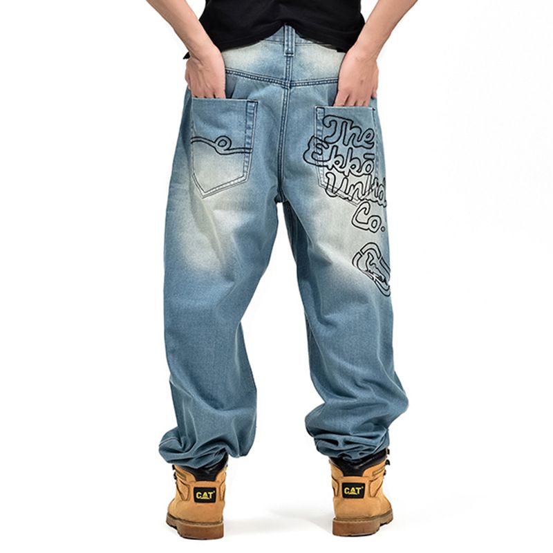 Übergröße Herren Kleidung Trendy Herbst und Winter Neue Lose Übergröße Fat Guy Hip Hop Big Size Skateboard Hosen_voghion.com