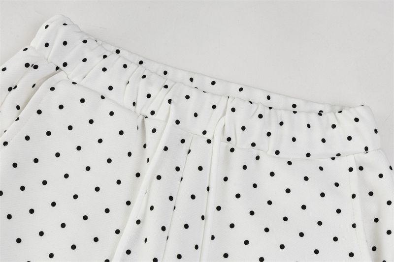 Sportliche Freizeitanzüge für Herren, trendige Marke, Sweatshirtjacke mit durchgehendem Druck und gepunktetem Kapuzenmuster, lockere Schlaghose mit weitem Bein_voghion.com