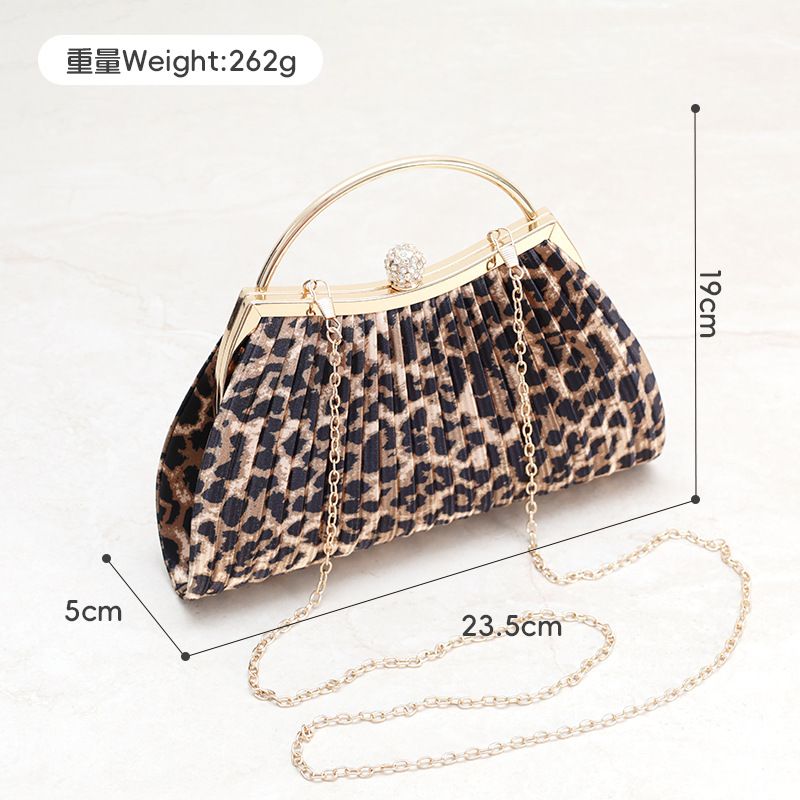 Cross-Mirror Socialite Party Chain Handbag Fashion Simple Light Pleated New Evening Clutch Bag_voghion.com