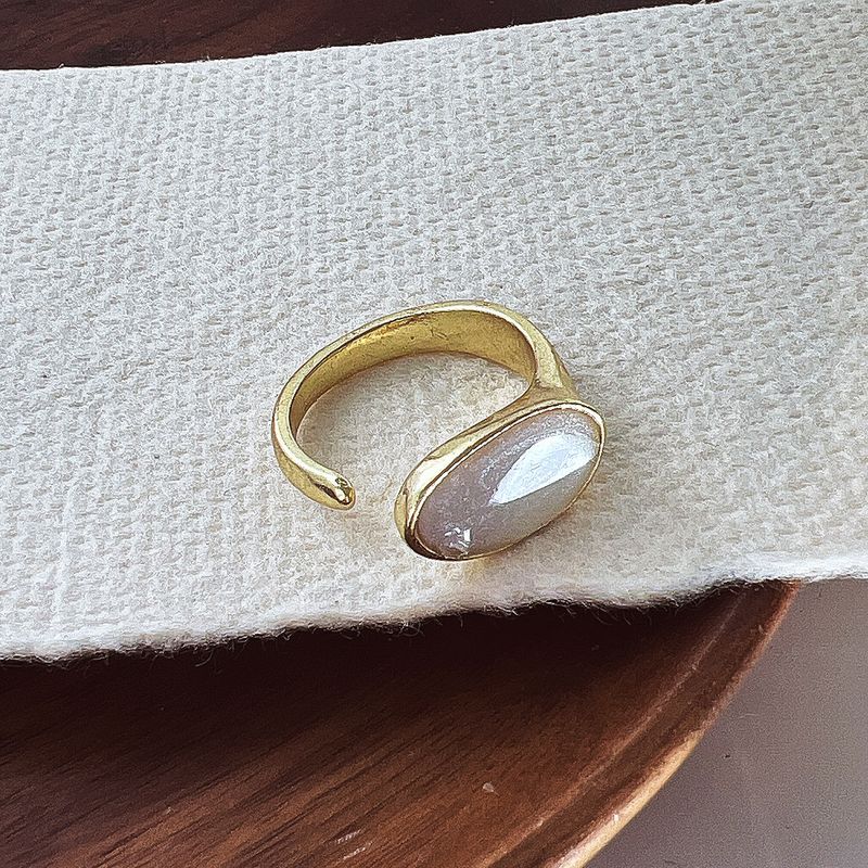 Smaragd für Frauen, minimalistischer Stil, Nischendesign, High-End-Luxus, verstellbarer offener Ring, trendiger Schwanzring_voghion.com