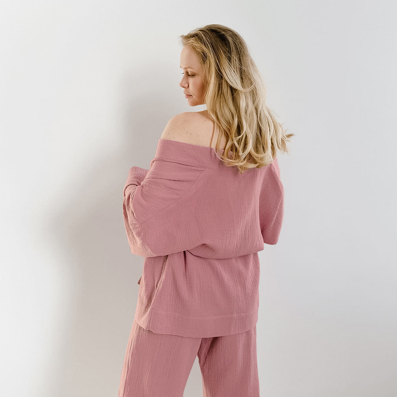 Damesbroekpak in effen kleur_voghion.com