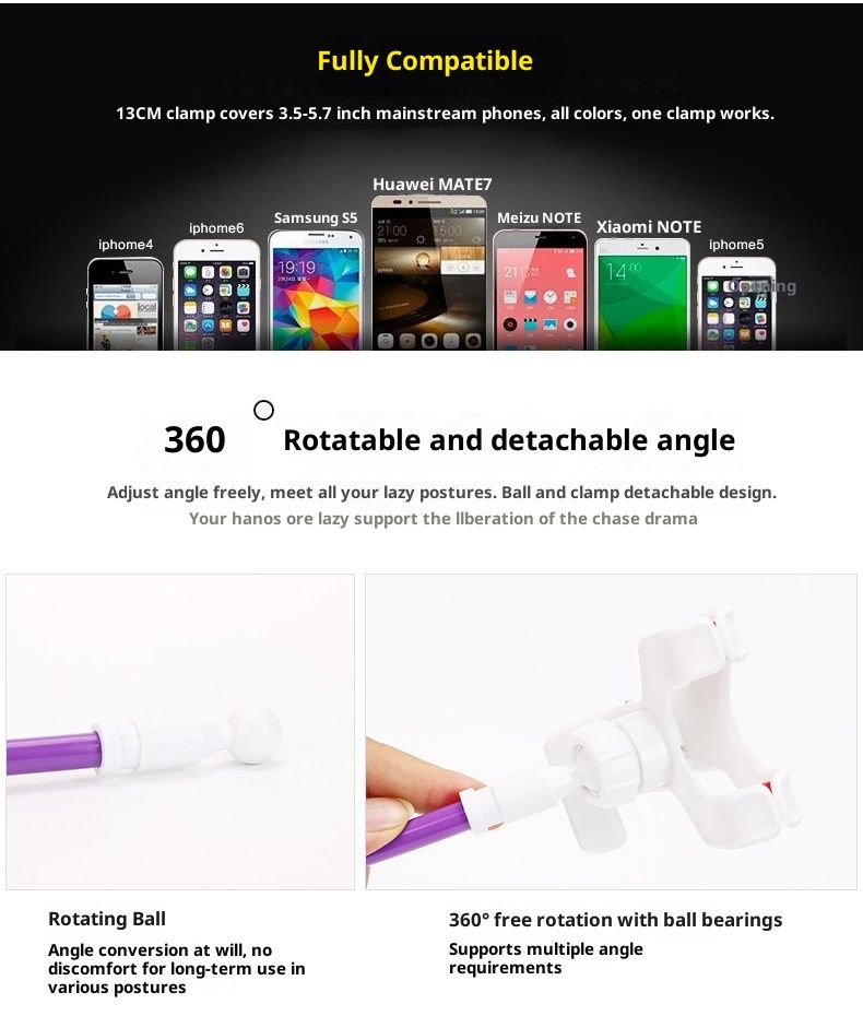 Lazy Bedside Desktop Spiral Phone Stand Car Mount One Piece Dropshipping_voghion.com