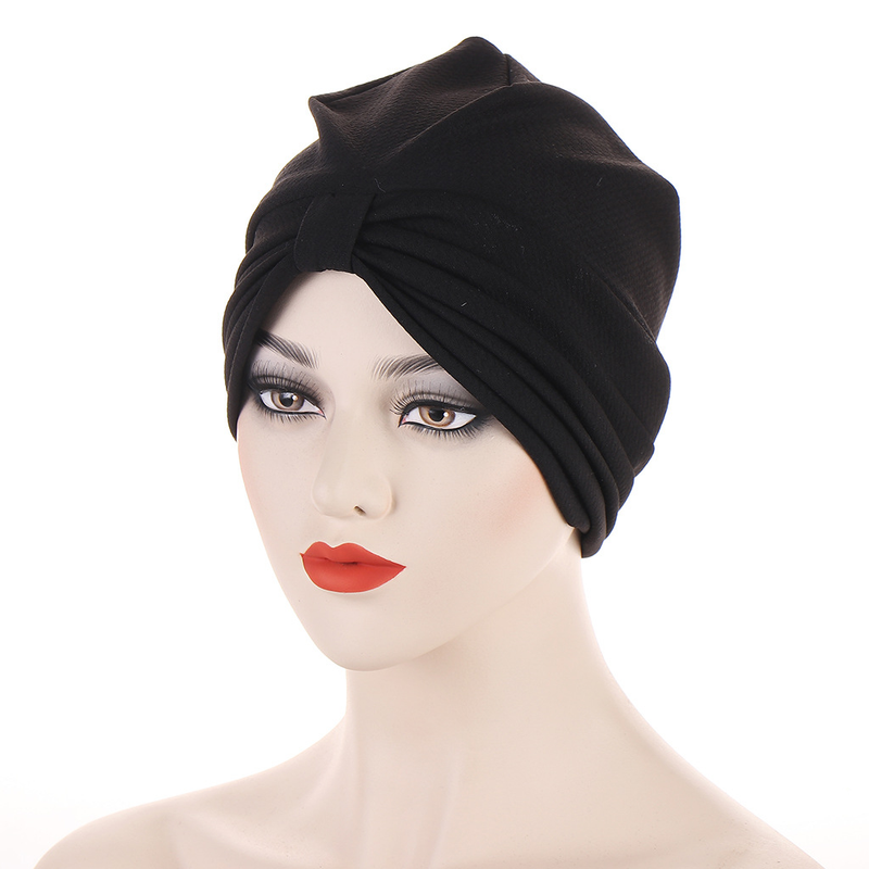 Women's Hats new multi-color bubble pleated pullover hat hexagonal turban hat in stock_voghion.com