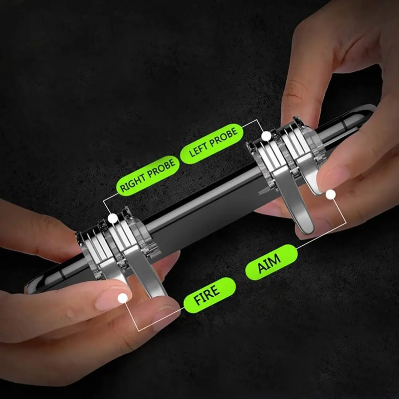 STONEGO 1 paire de déclencheurs de jeu pour téléphone portable PUBG Aim Shooting L1 R1 ABS pour manette de jeu universelle_voghion.com