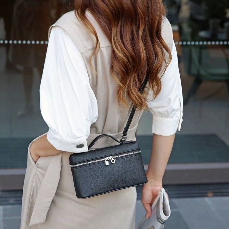 Borsa a tracolla singola da donna in vera pelle, primo strato in pelle di vacchetta, semplice, LP19, scatola portatile, 2025, nuova_voghion.com