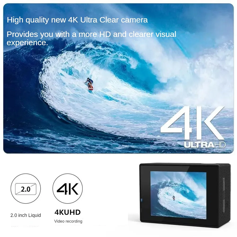 JW179 2023 Miglior produttore di vendita Wifi 30M Underwater Sport Action Camera 4k Bike_voghion.com