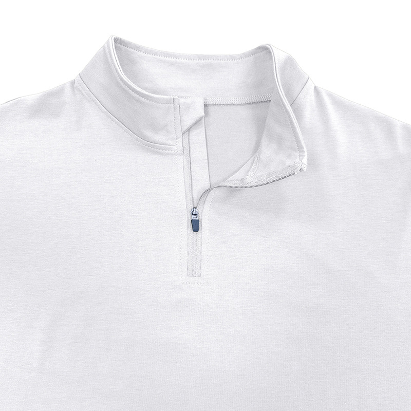 Polo con cerniera pullover con colletto in piedi da uomo T-shirt a maniche lunghe autunno/inverno 2023 nuova_voghion.com