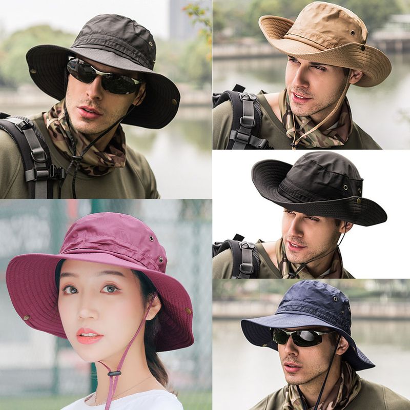 Mode 2024 Militär Panama Safari Boonie Sonnenhüte Sommer Männer Frauen Camouflage Eimer Hut mit String Fisherman Cap_voghion.com