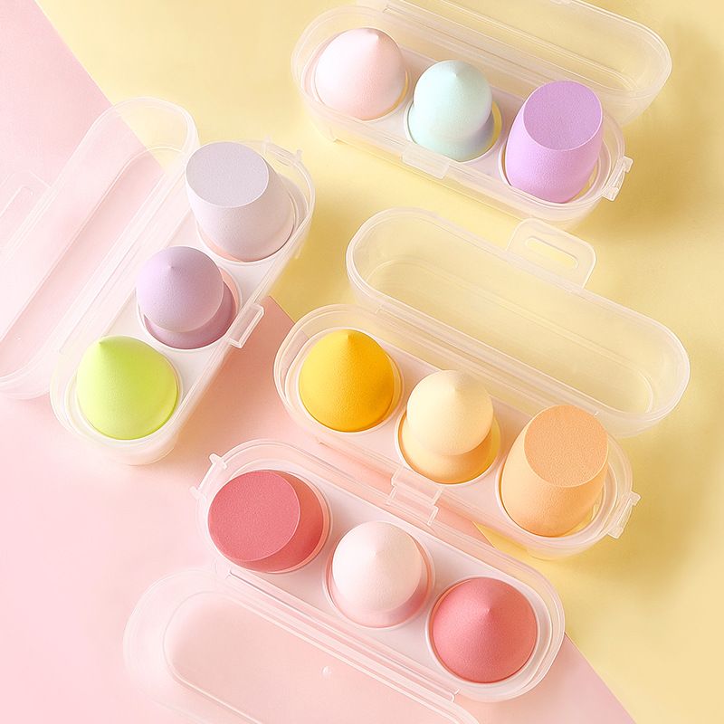 3 PCS Beauty Egg Set Gourd Water Drop Puff Makeup Puff SetColorful Cushion Cosmestic Sponge Egg Tool Wet And Dry Use_voghion.com