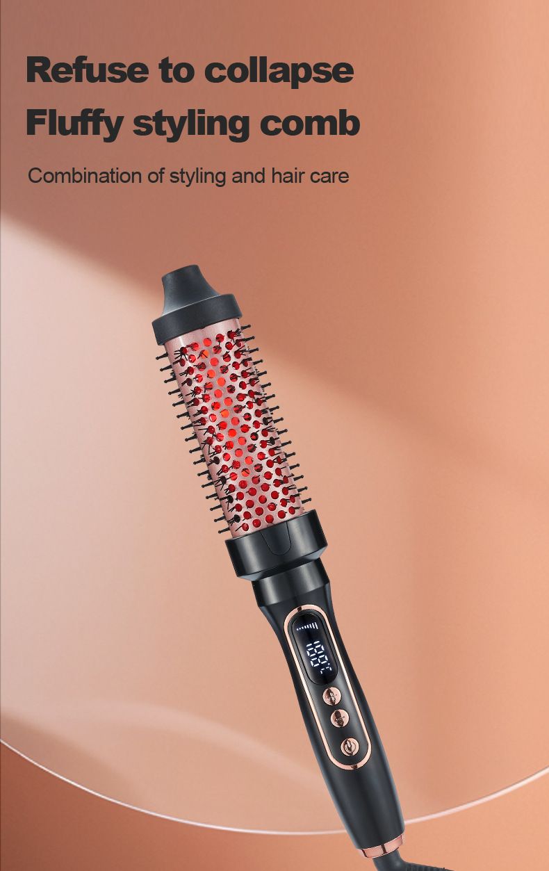 Infrarot-Thermo-Haarstylingkamm für Damen, doppelt verwendbar zum Locken und Glätten_voghion.com