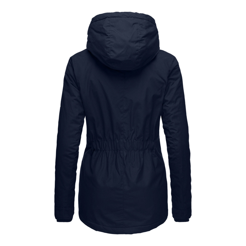 Women's fashion plus fleece thick hooded coat warm mid-length women's quilted jacket_voghion.com