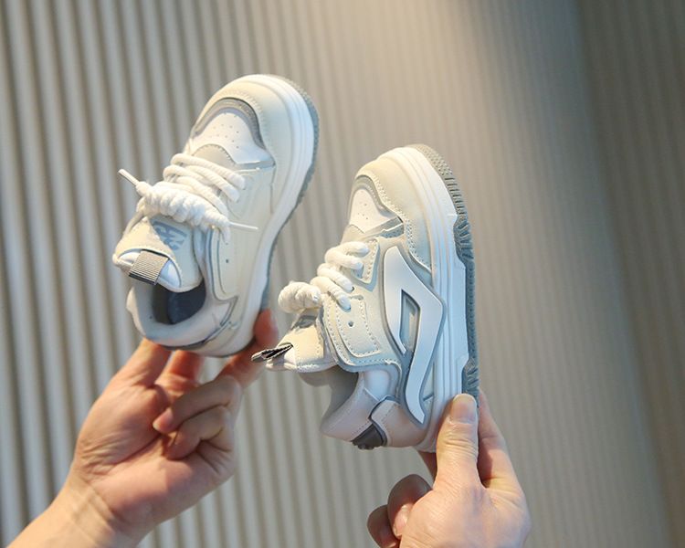 Boys' Casual Board Shoes High Top Girls' Small White Shoes Soft Soled Baby Bread Shoes_voghion.com