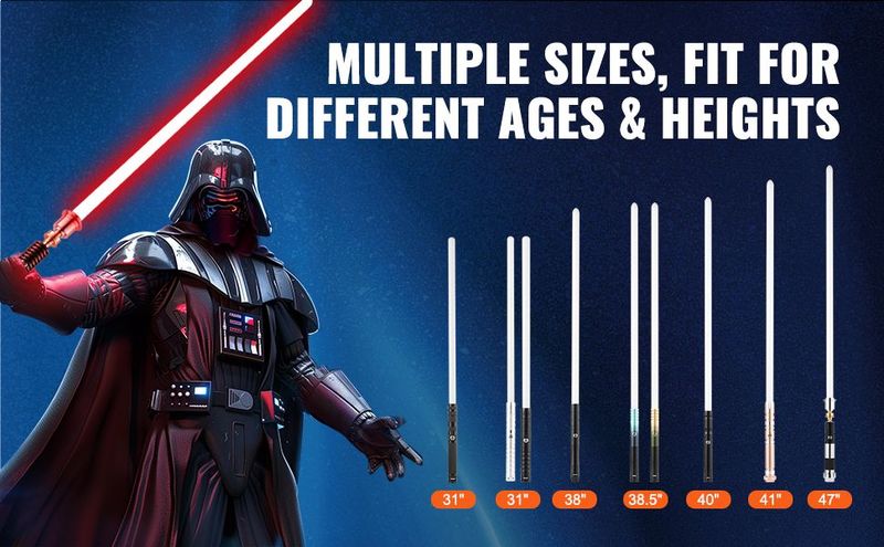 Lightsaber 12 RGB Colors 16 Sounds Mode Rechargeable Dueling Light Saber_voghion.com