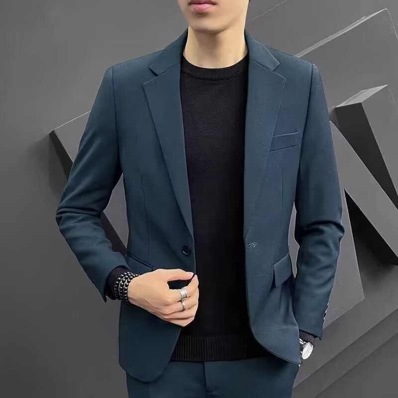 New Trendy Men's Top Handsome Loose Suit Coat Men's Spring and Autumn Versatile Casual Suit_voghion.com