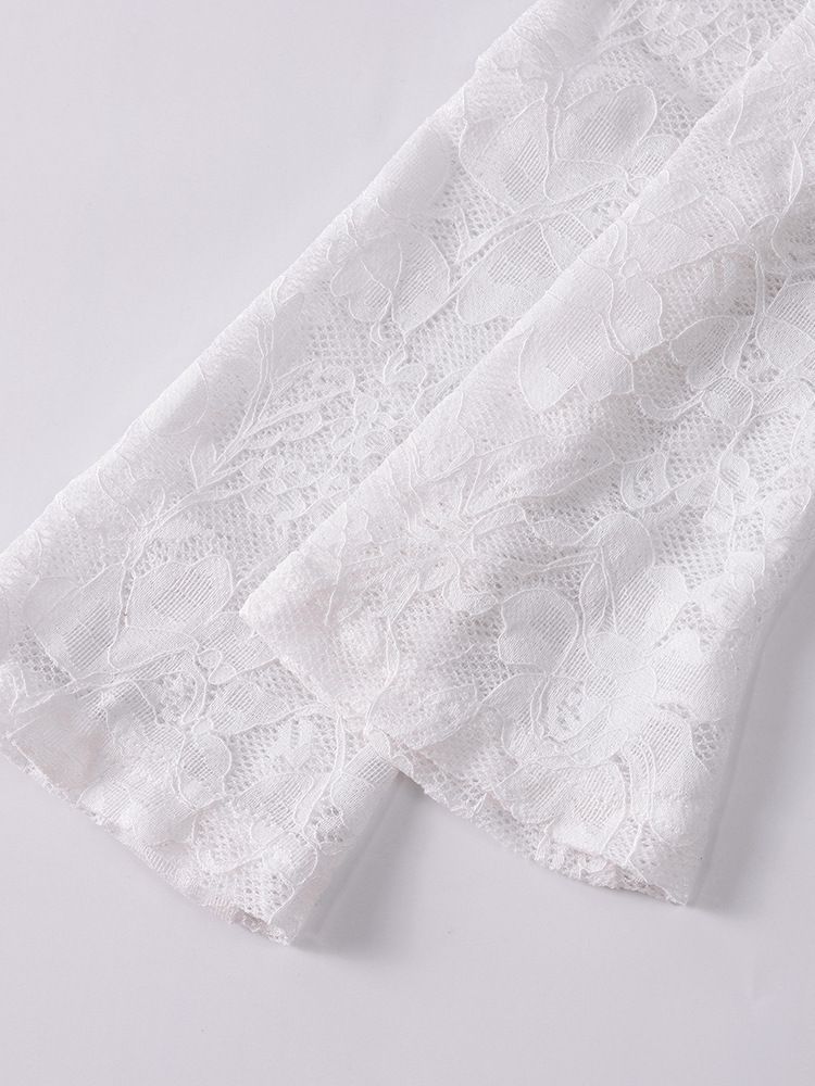 Lace Halter Neck Bodycon Dress – Sexy Long-Sleeve Mini Dress With Backless & High-Waist Design_voghion.com