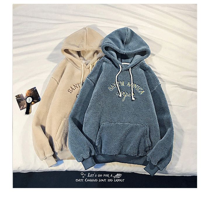 Koreanischer Streetwear-Hoodie – Übergroßer Pullover mit Fleecefutter für Männer, Unisex-Design mit kuscheliger Sherpa-Innenseite, trendige Freizeitkleidung (M-3XL)_voghion.com
