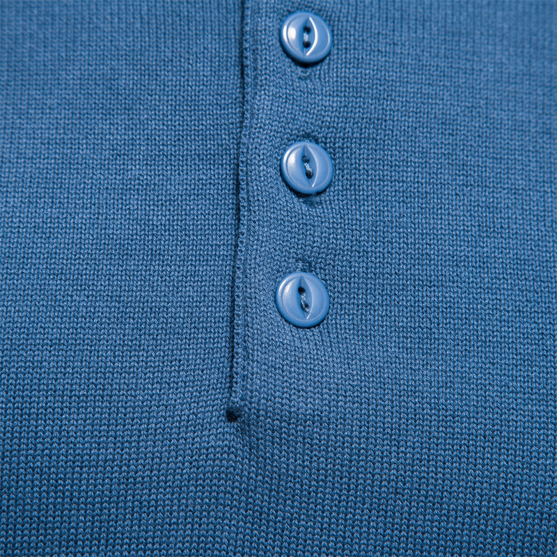 Európai őszi és téli új, teljesen pamutból készült, egyszínű, Henry nyakú, kötött férfi pulóver_voghion.com