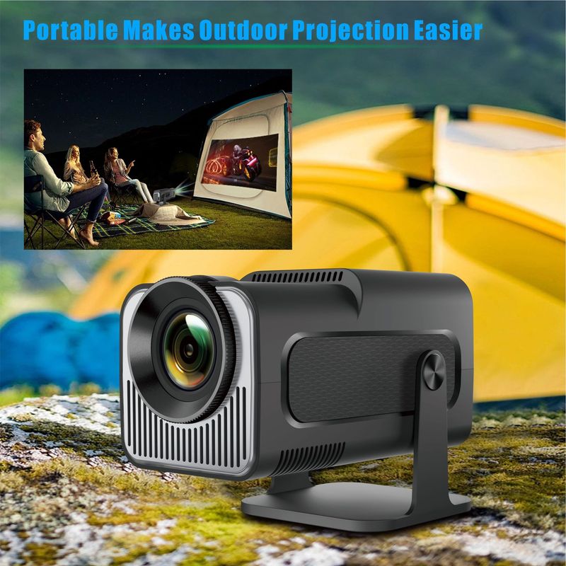 Tragbarer 4K-Android-Projektor HY320MiNi – 130-Zoll-HD-Riesenbildschirm, kabellose Wi-Fi 6-Bildschirmprojektion, automatische Trapezkorrektur_voghion.com