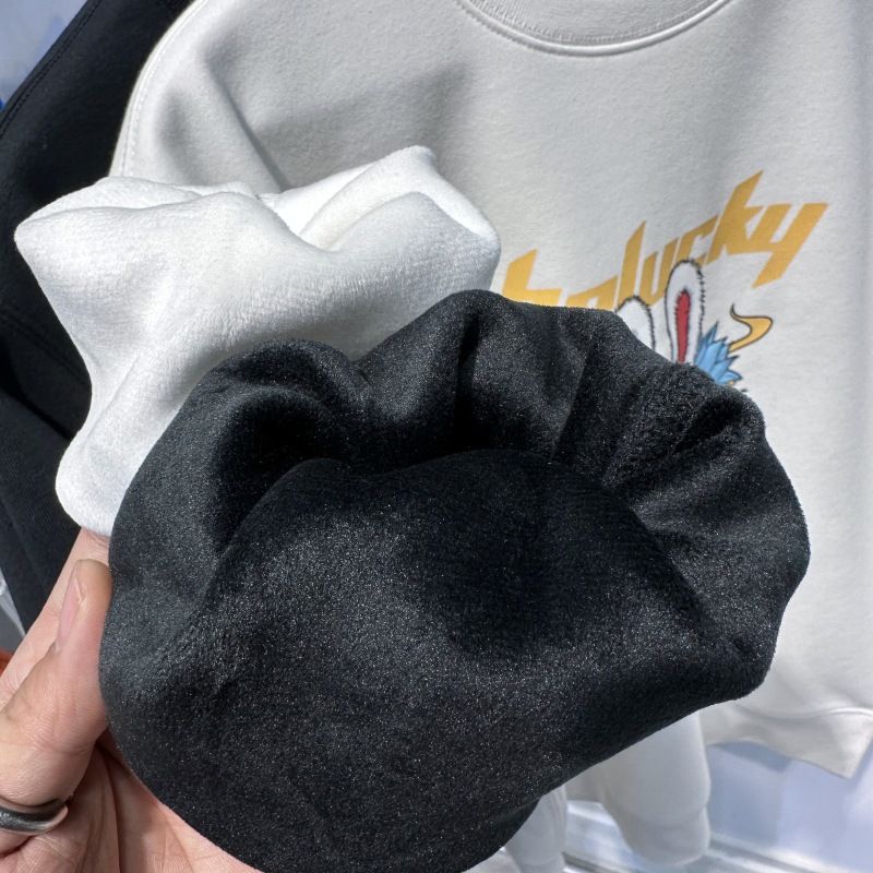 Herrkläder Herr tidiga våren Year of the Rabbit Plus sammetsrunda tröja Mode Förtjockad tröja Tröja Par Tröja Herr B1dcc1299_voghion.com