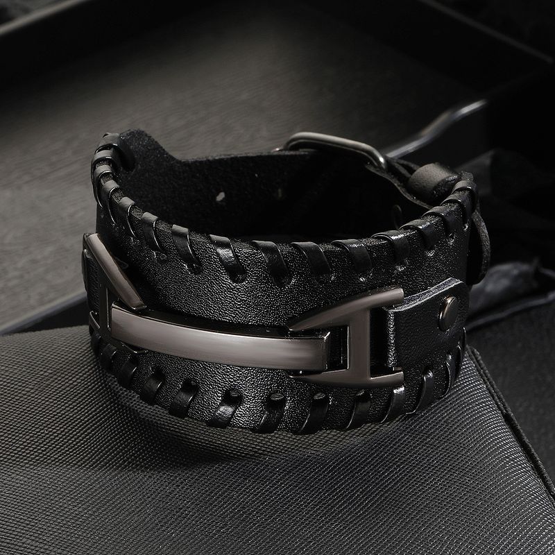 Bracciale da uomo in pelle in stile etnico, molto venduto_voghion.com