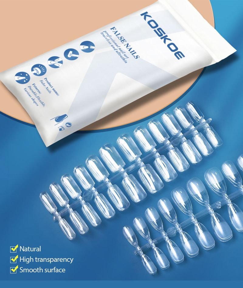 Faux ongles, nail art, pointes d'ongles, ongles portables, nouveaux ongles de ballet, ongles entièrement transparents, patchs_voghion.com